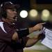 Dexter Head Coach Brian Baird yells at a referee in the second half against Pioneer on Friday. Dexter lost 69-0. Daniel Brenner I AnnArbor.com